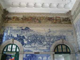 la prise de Ceuta azulejos de la gare